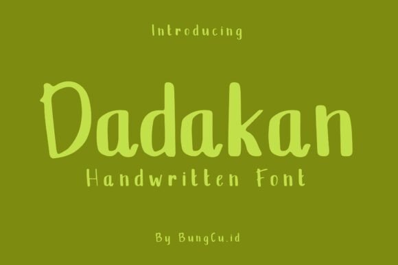 Dadakan Script Font for Handmade Brands
