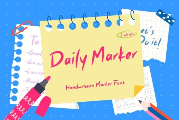Daily Marker Font for Web Design
