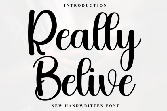 Really Belive Font for Elegant Handmade Designs