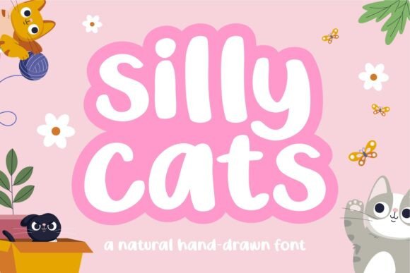 Silly Cats Font for Playful Handmade Designs
