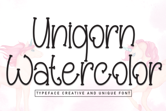 Unicorn Watercolor Font for Small Business Branding