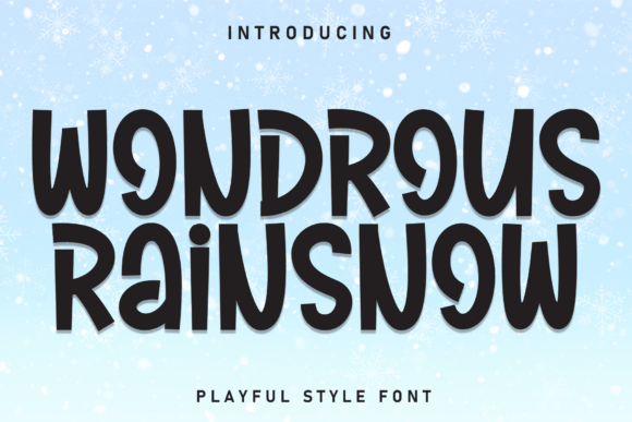 Wondrous Rainsnow Font for Editorial Design
